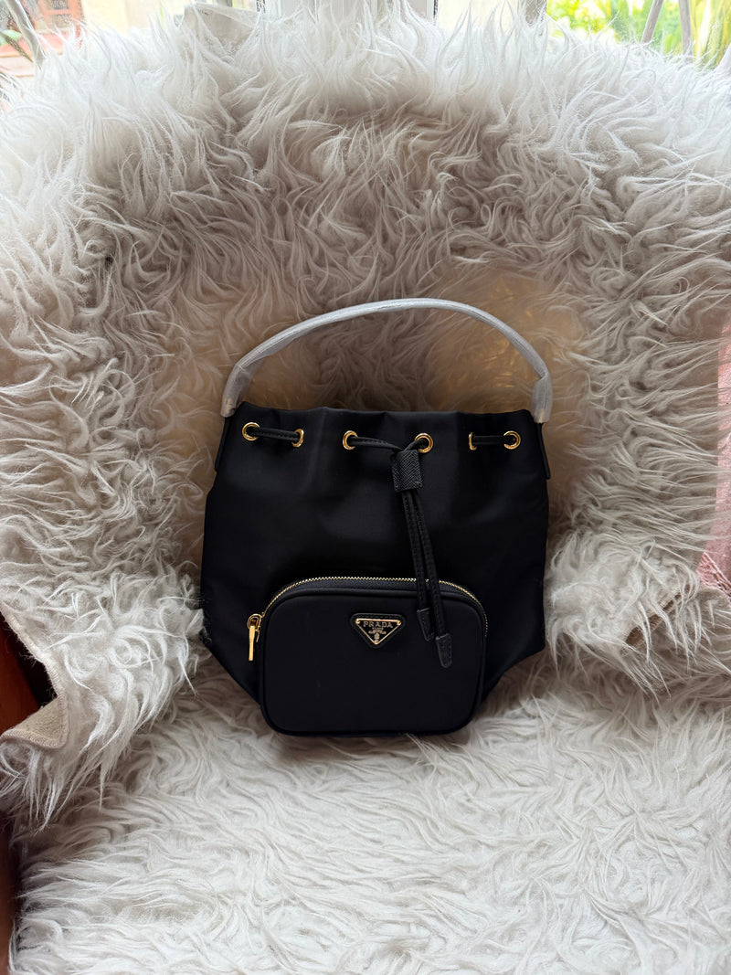Prada Duet Re-Nylon Bucket Bag