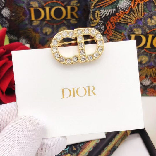 (Readystock) Dior Brooch - Gold