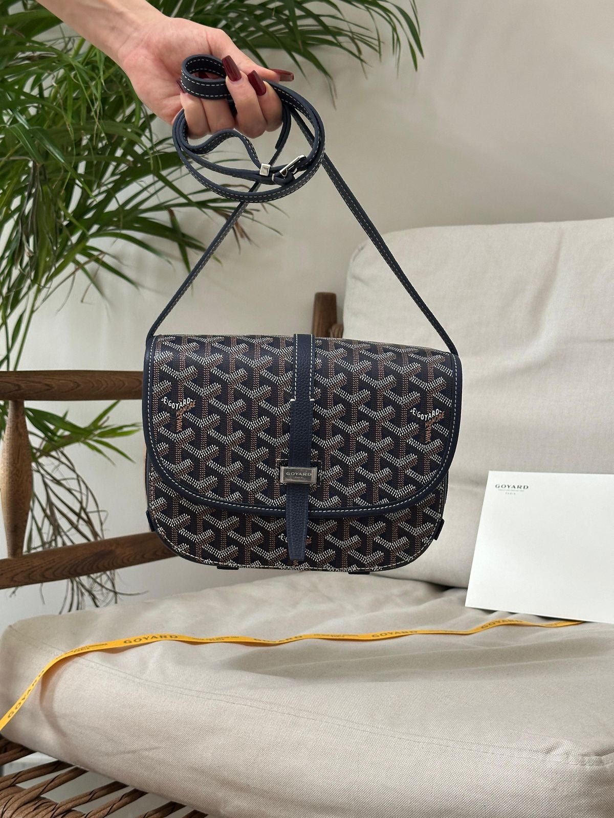 (Readystock)Goyard Belvedere PM Bag - Navy Blue