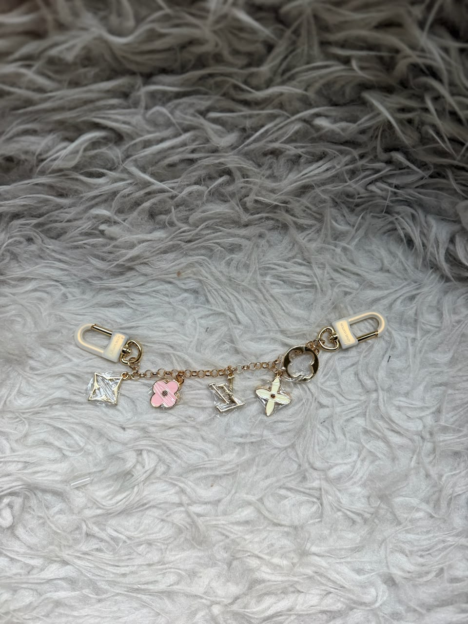 LV Fleur Monogram Bag Charm Chain