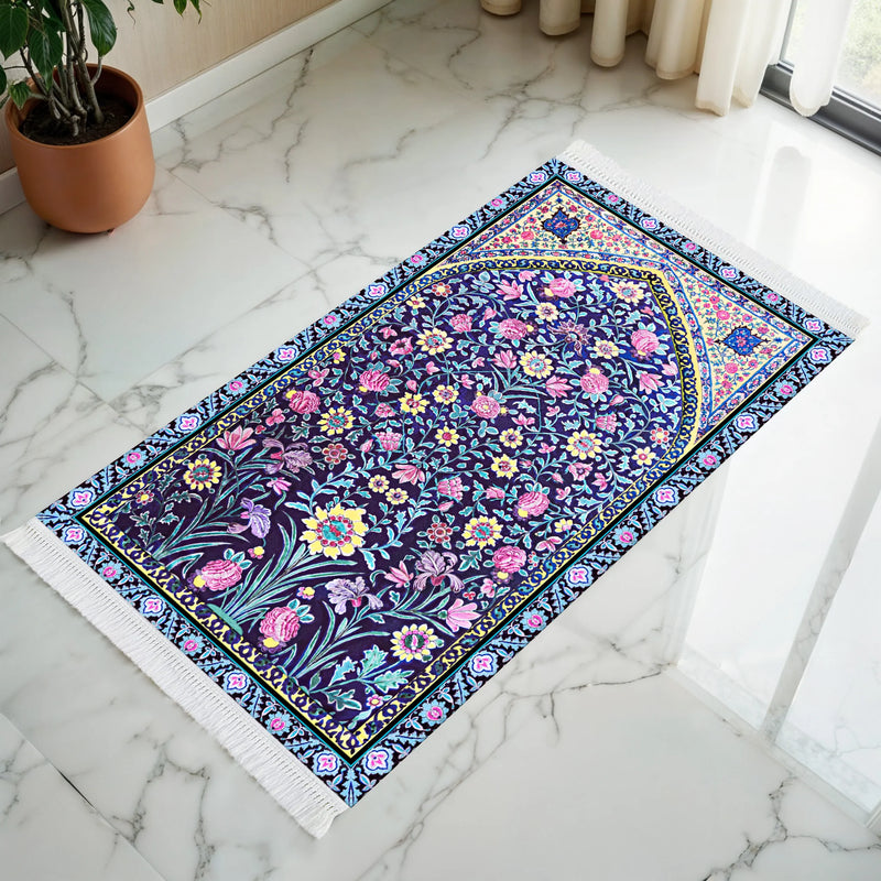 Sejadah Tebal - Navy Blossom