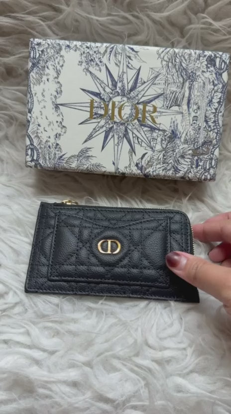 (Readystock) Dior Zipped Card Holder - Black