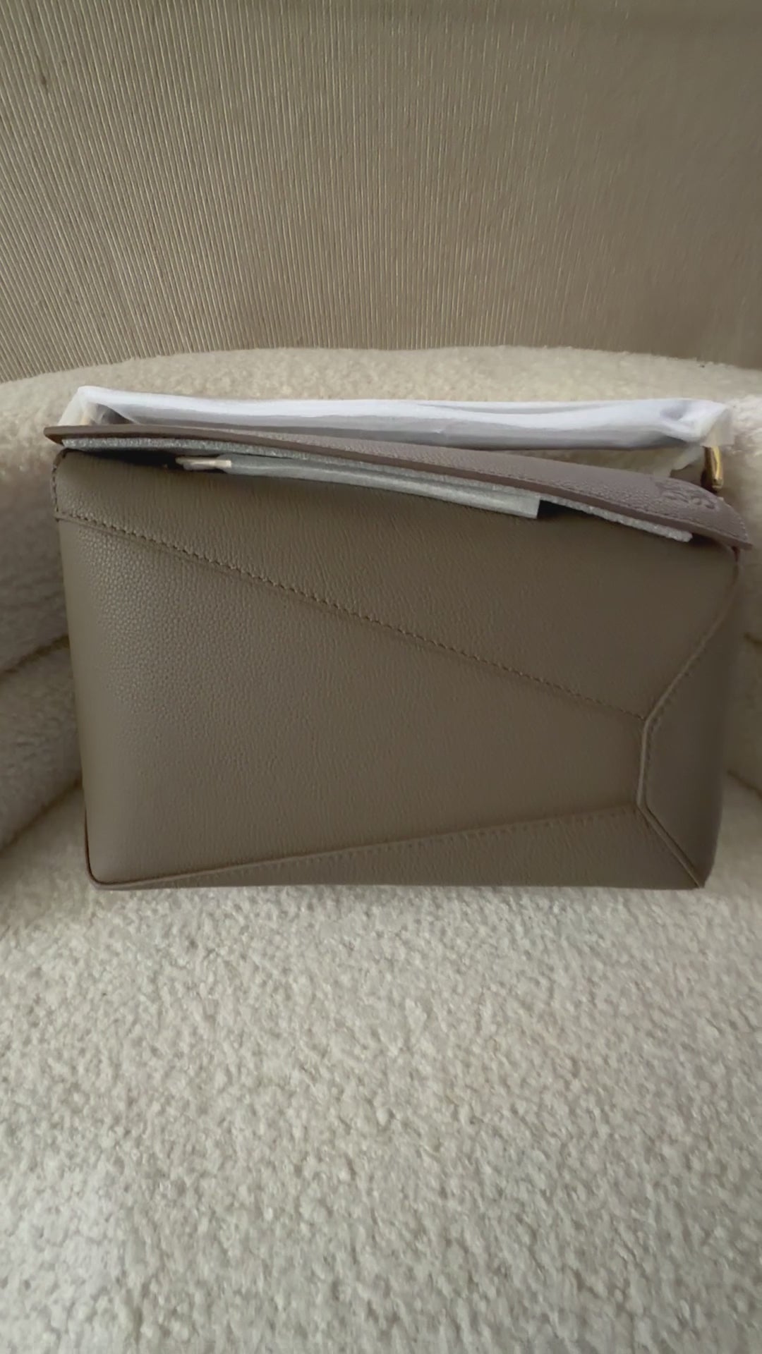(Readystock) Loewe Puzzle Bag Small - Taupe