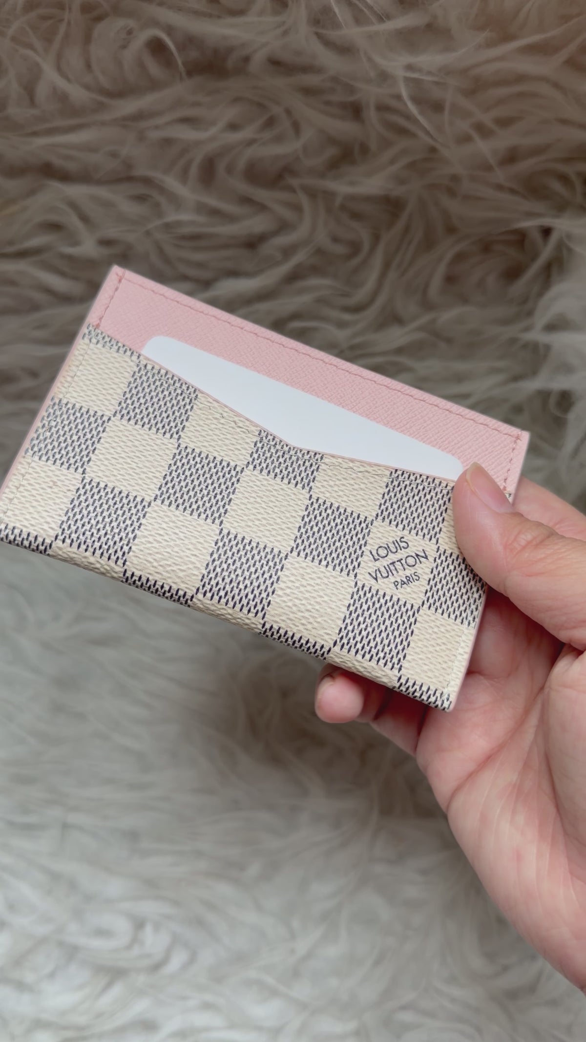 (Readystock) LV Card Holder - Pink White