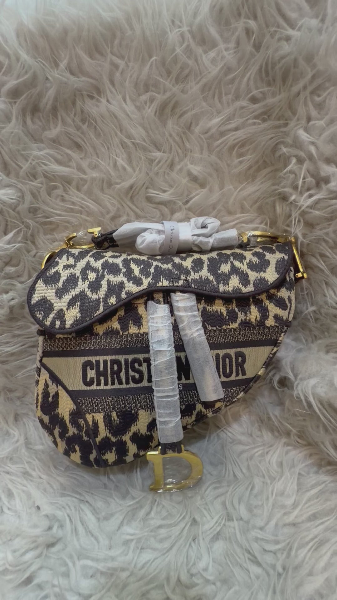 Dior Small Saddle Bag - Leopard Print Canvas