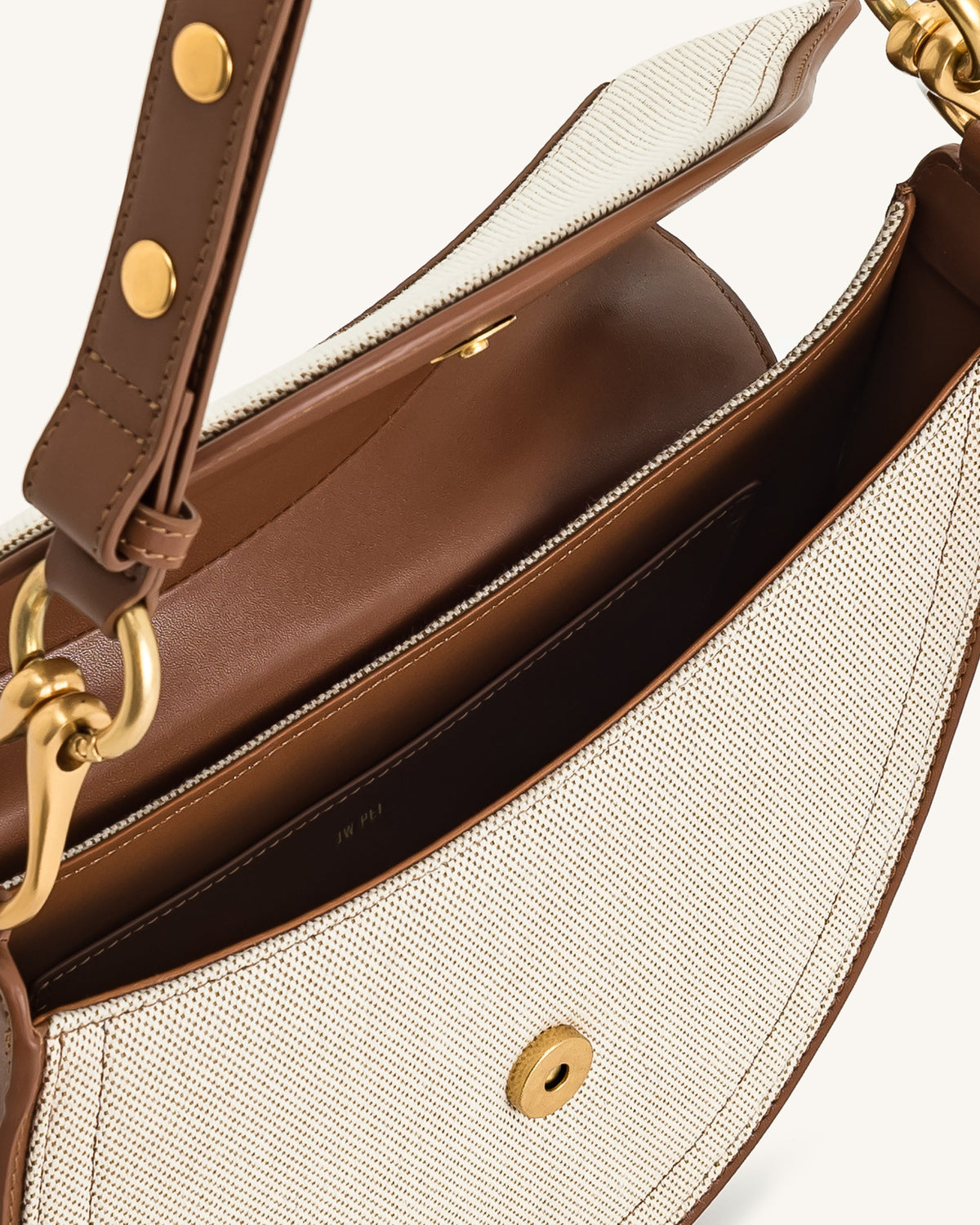 JW PEI Ashlie Crossbody Bag - Brown Canvas