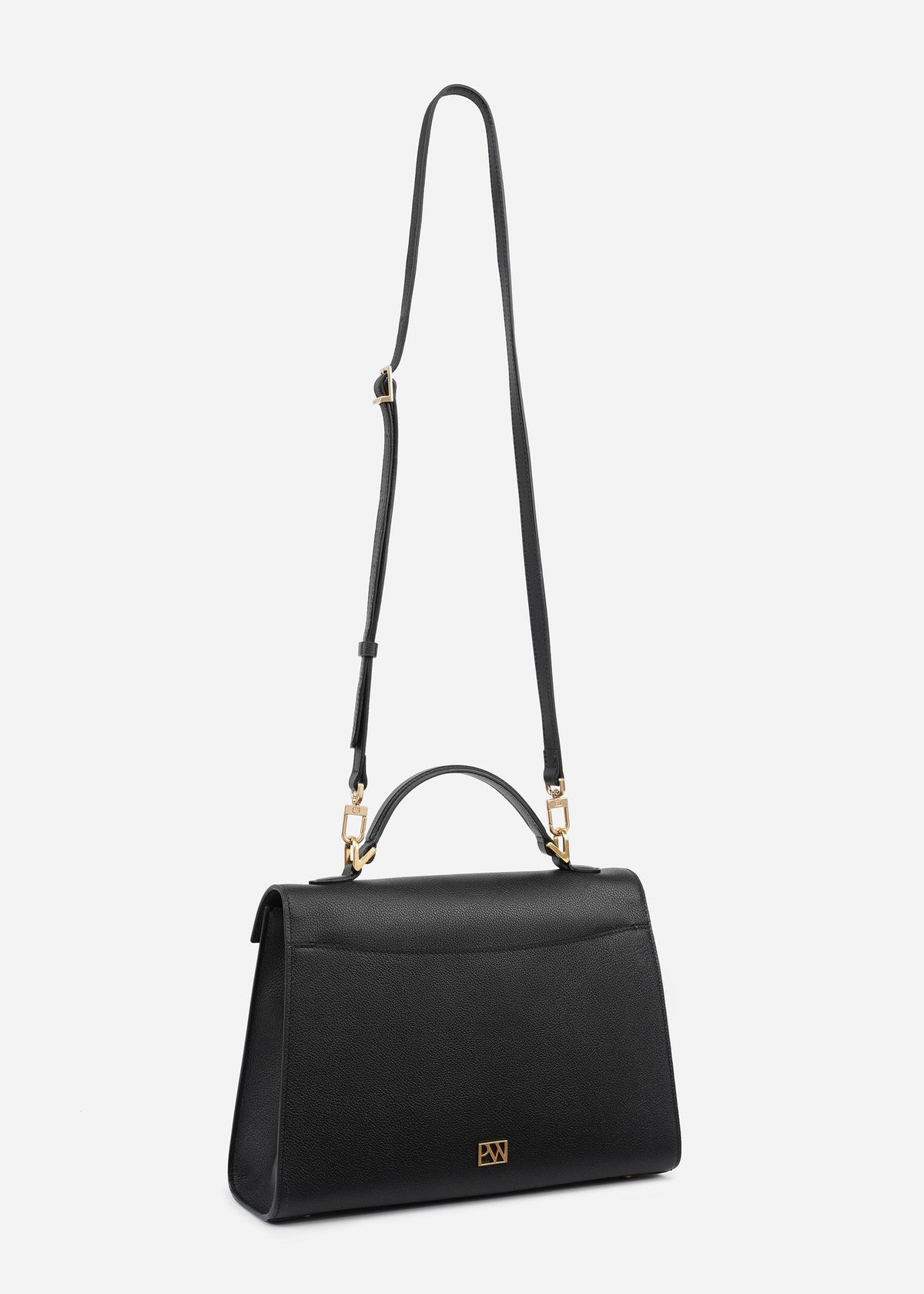Grace Medium Top Handle Bag - Black