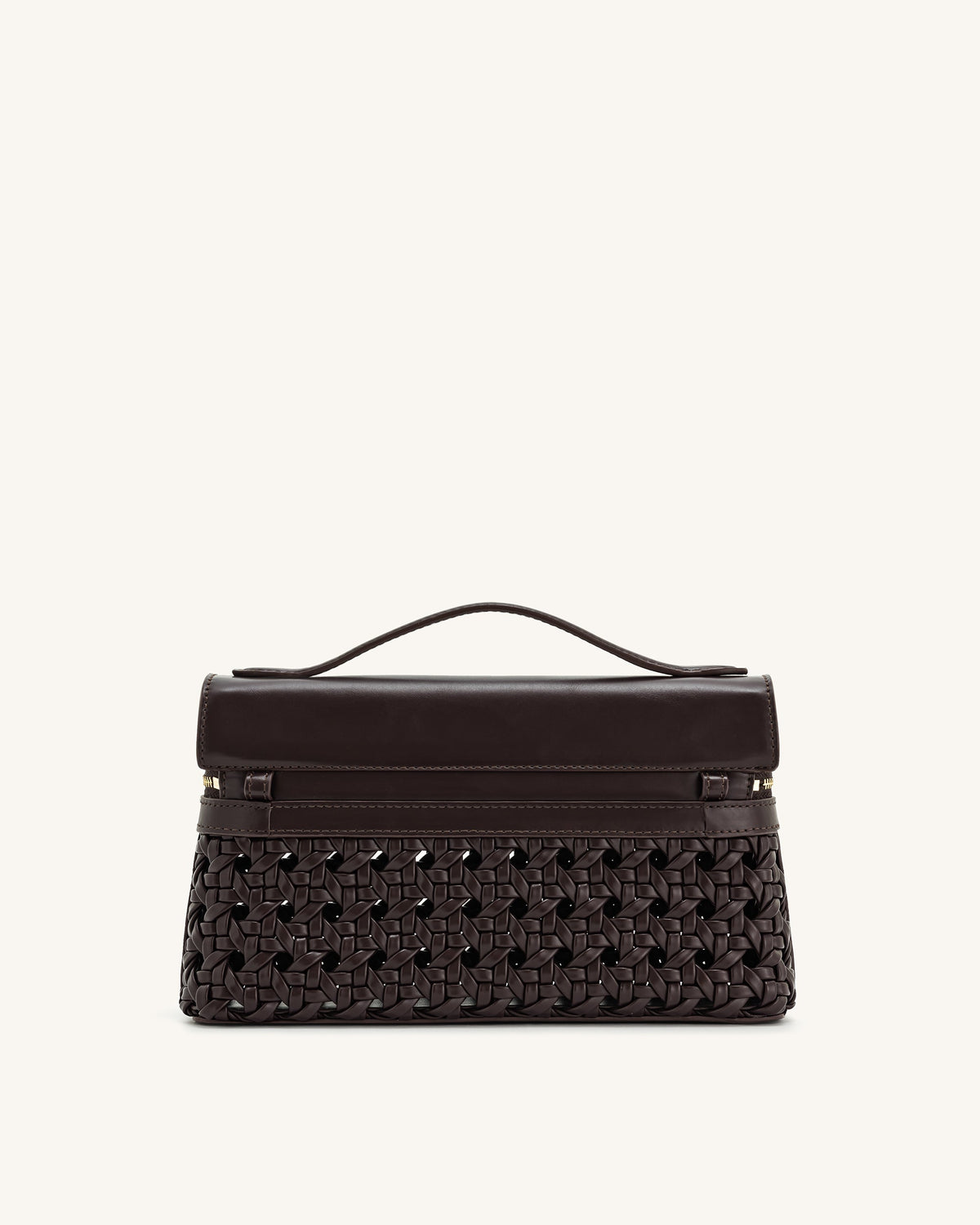 JW PEI Thea Faux Straw Top Handle Bag - Deep Claret