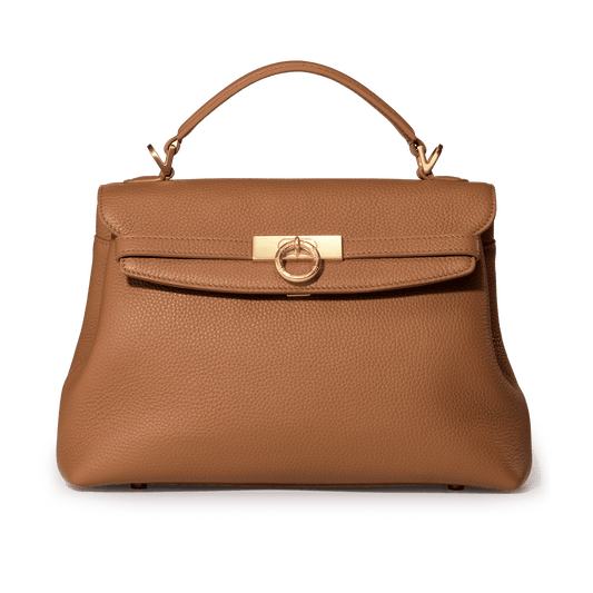 Grace Medium Soft Top Handle Bag - Brown