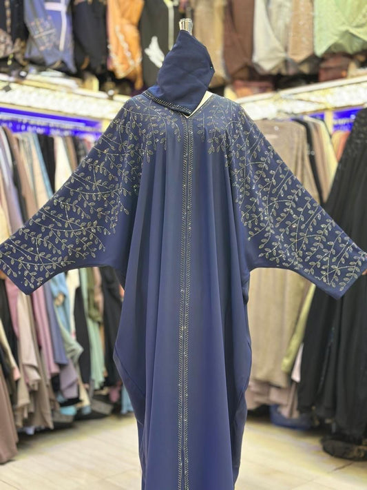 Jubah Madinah Sparkling Diamond - Navy Blue