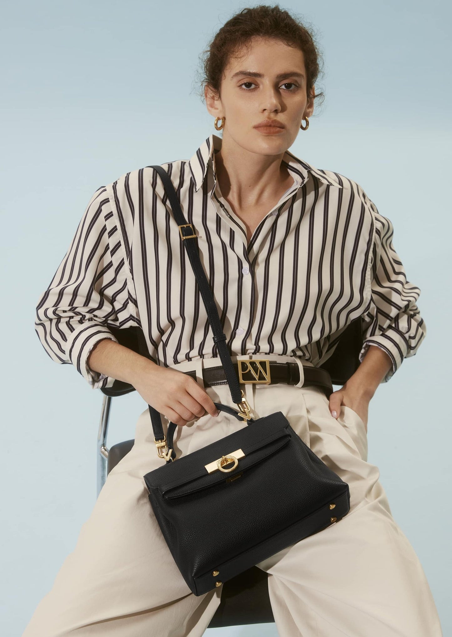 Grace Soft Top Handle Bag - Black