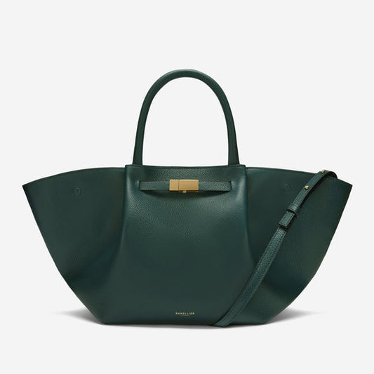 Demellier The Midi New York - Forest Green Small Grain