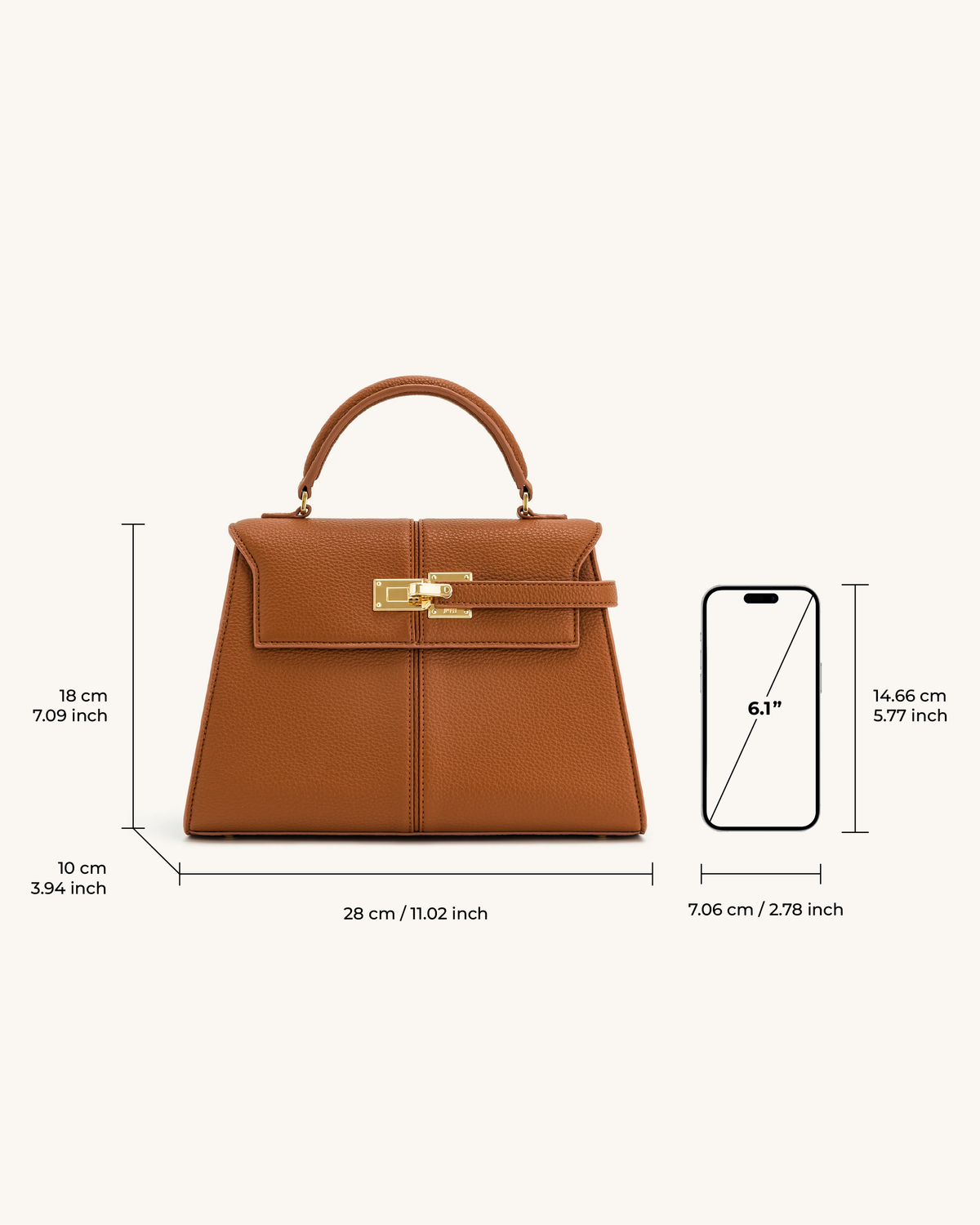 JW PEI Pink Elise Large Top Handle Bag - Brown