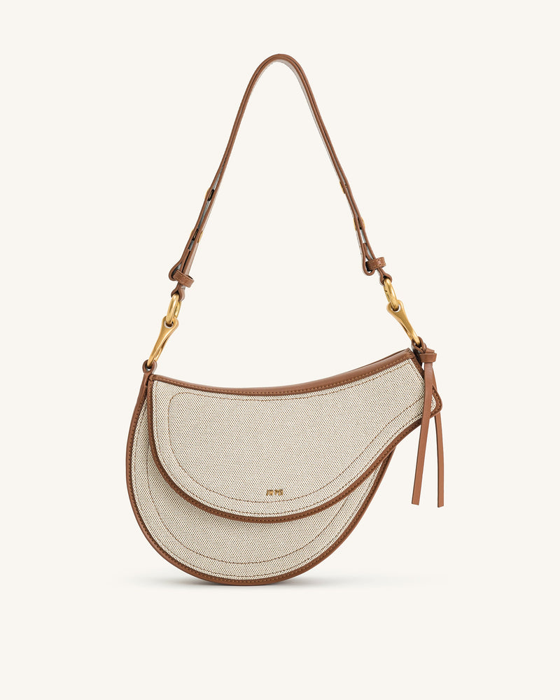 JW PEI Ashlie Crossbody Bag - Brown Canvas