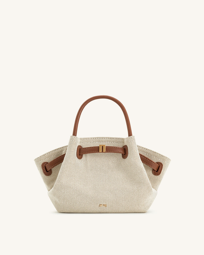JW PEI Hana Mini Tote Bag - Brown Canvas