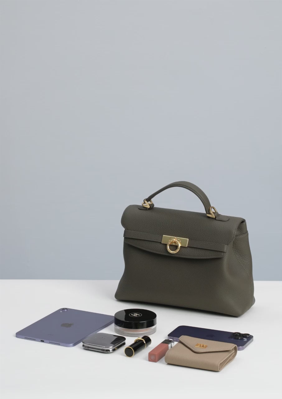 Grace Medium Soft Top Handle Bag - Parisian Grey