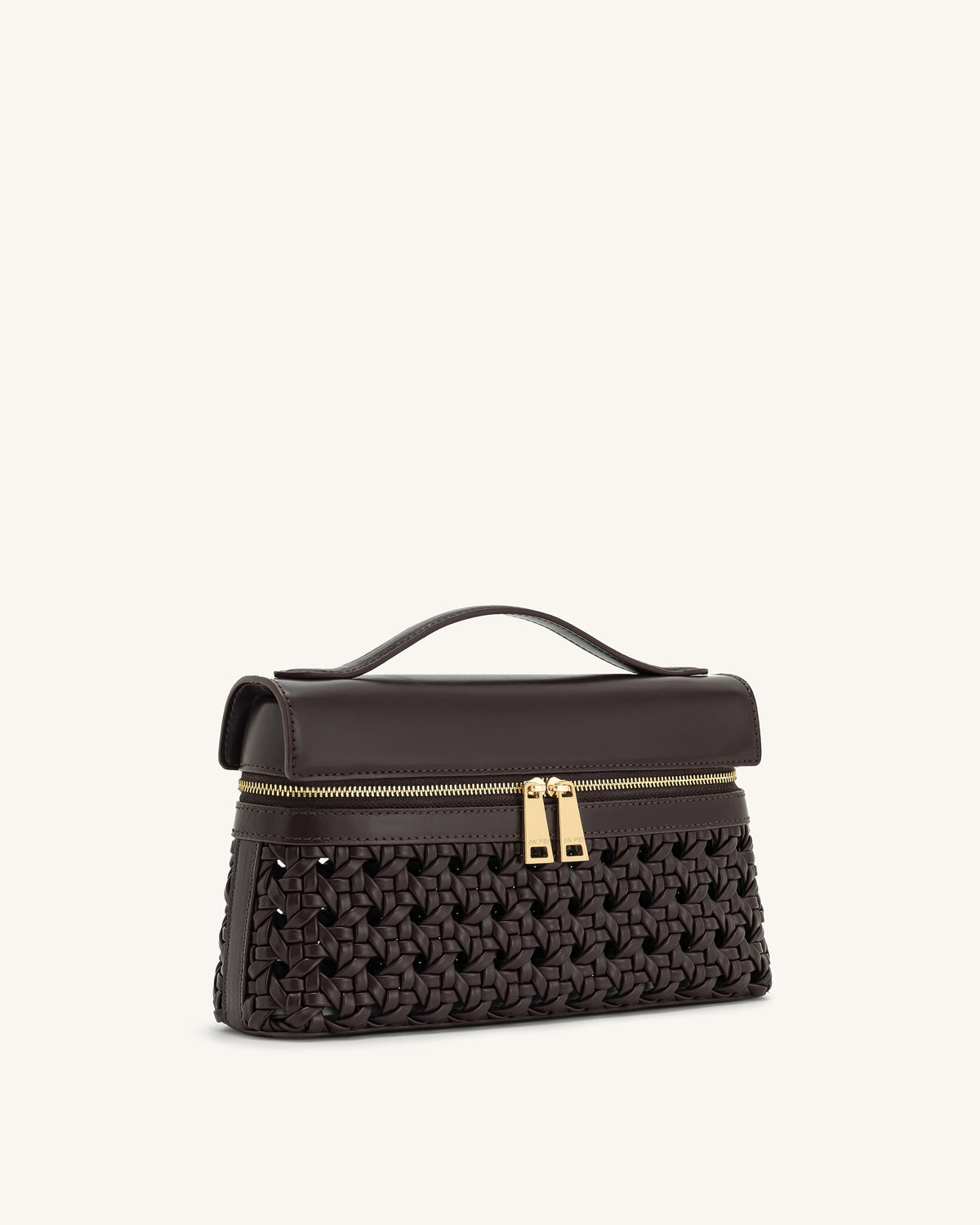 JW PEI Thea Faux Straw Top Handle Bag - Deep Claret