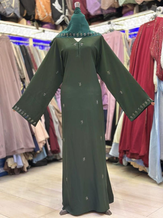 Jubah Madinah Leaf- Black