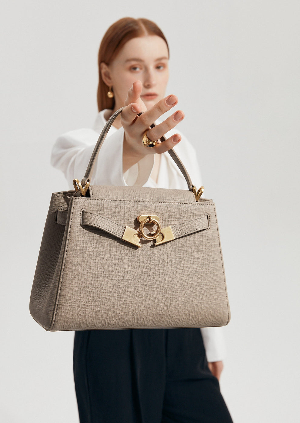 Parisa Wang Madison Top Handle Bag - Taupe