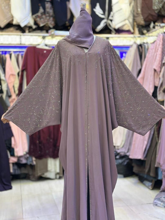 Jubah Madinah Sparkling Diamond - Dusty Pink