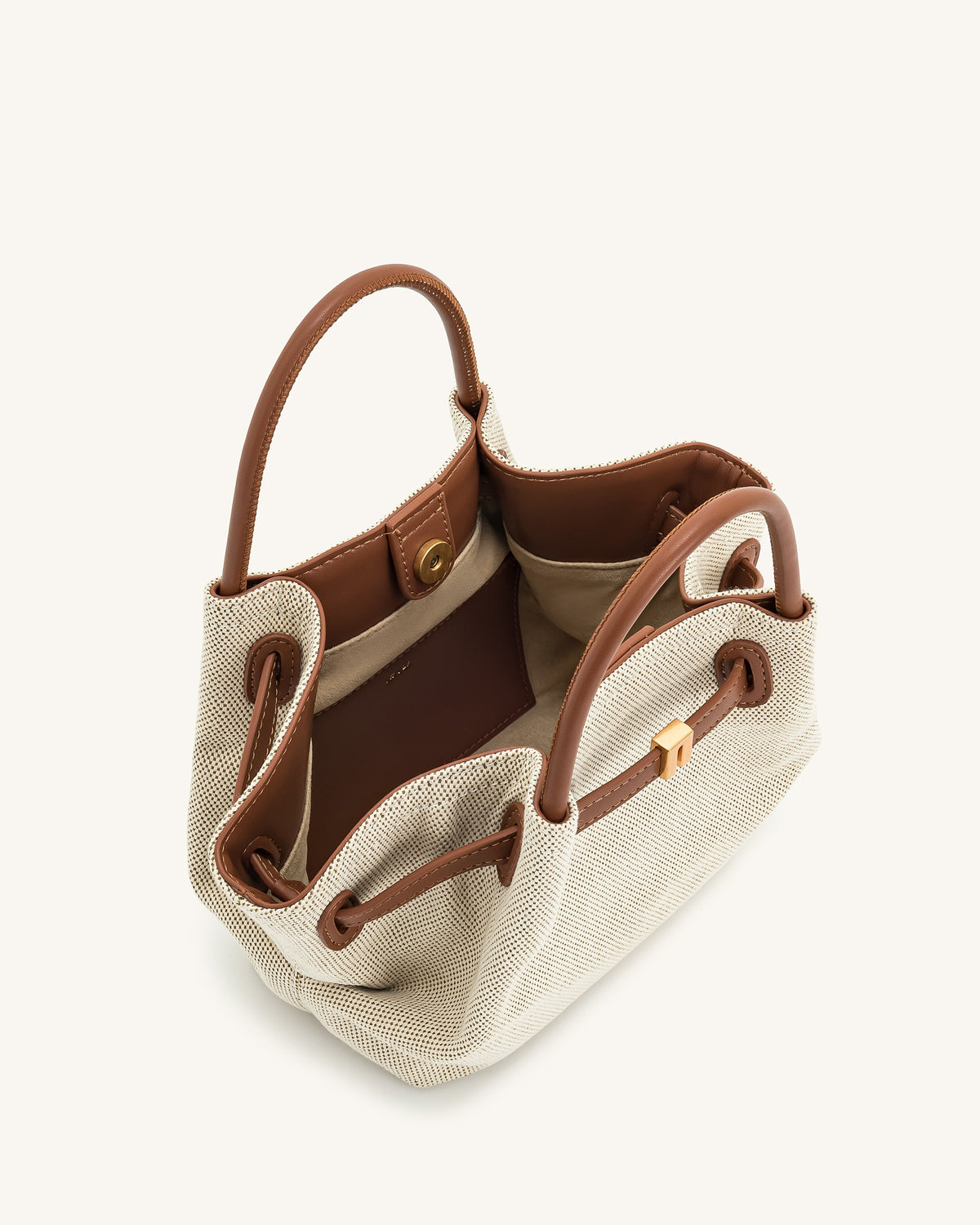JW PEI Hana Mini Tote Bag - Brown Canvas