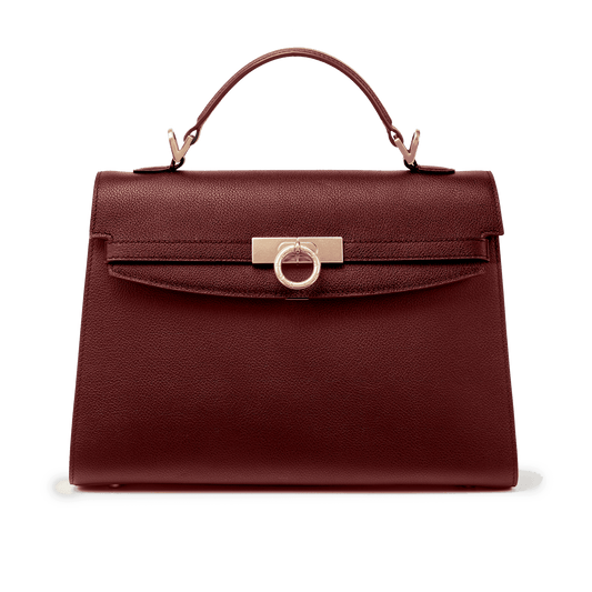 Grace Medium Top Handle Bag - Burgundy