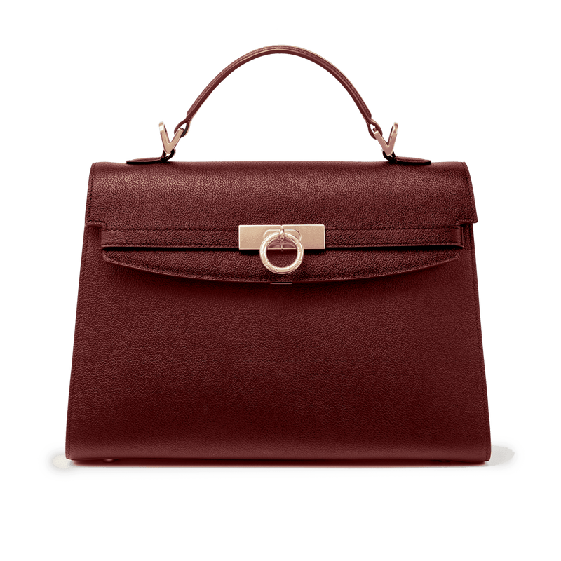 Grace Medium Top Handle Bag - Burgundy