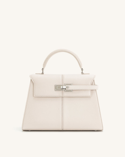 JW PEI Pink Elise Large Top Handle Bag - White