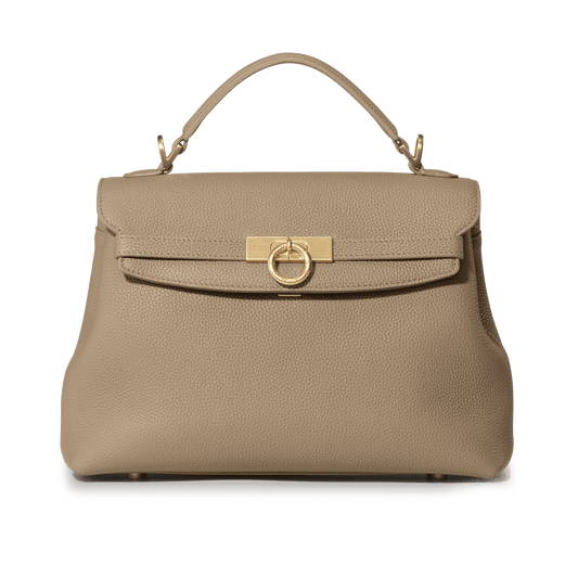 Grace Medium Soft Top Handle Bag - Taupe