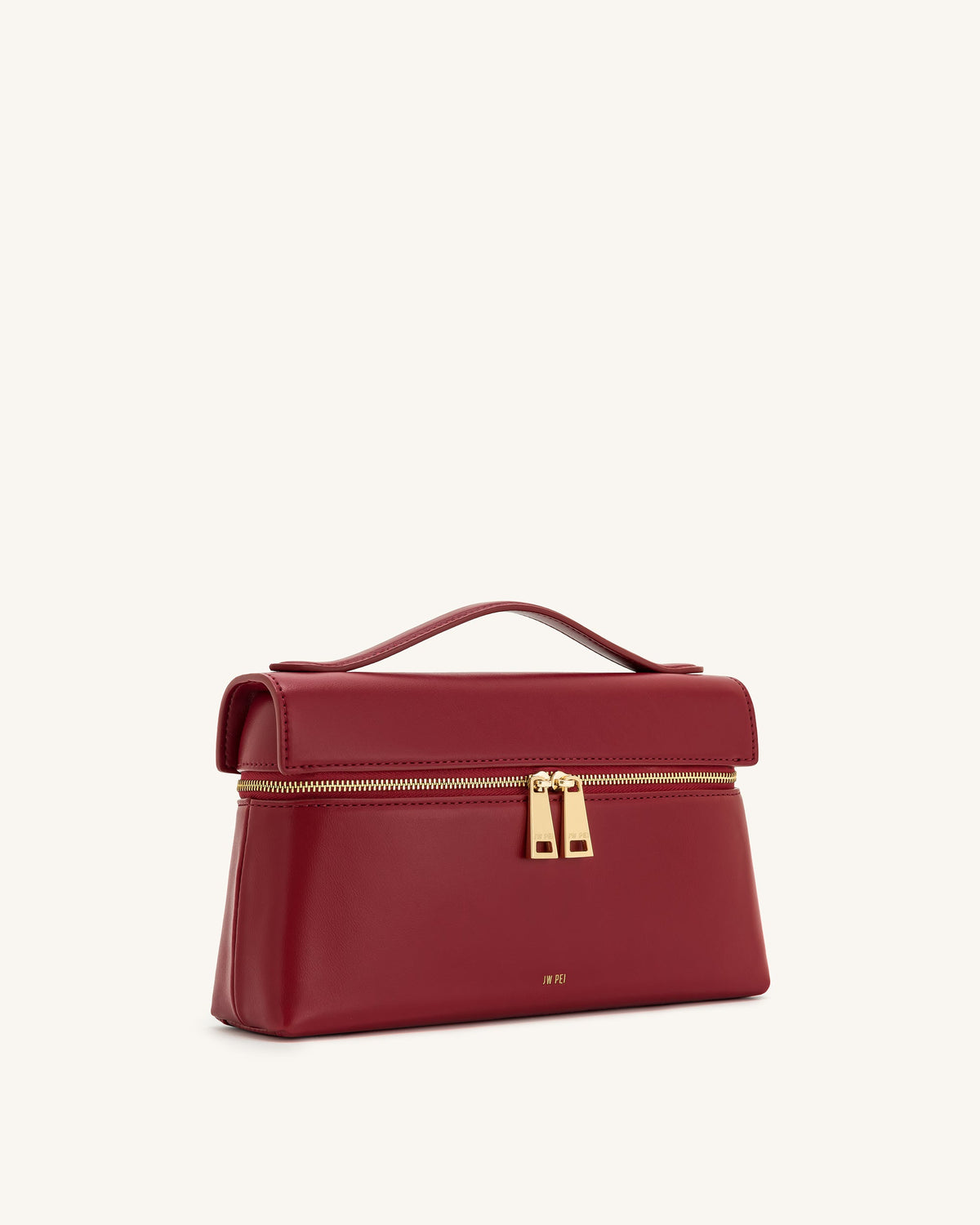 JW PEI Thea Faux Straw Top Handle Bag - Claret