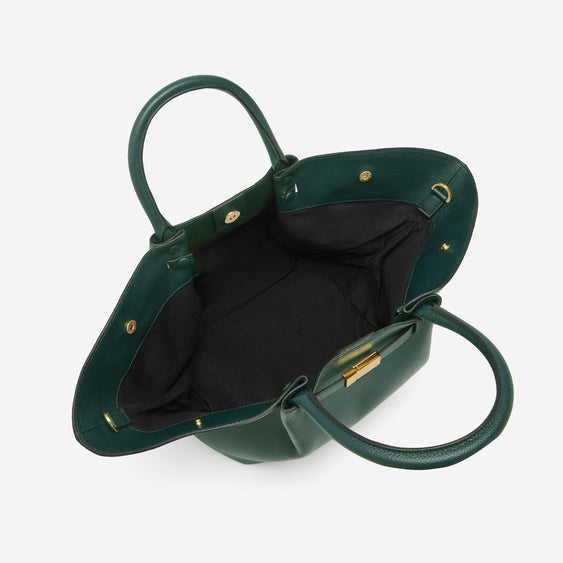 Demellier The Midi New York - Forest Green Small Grain