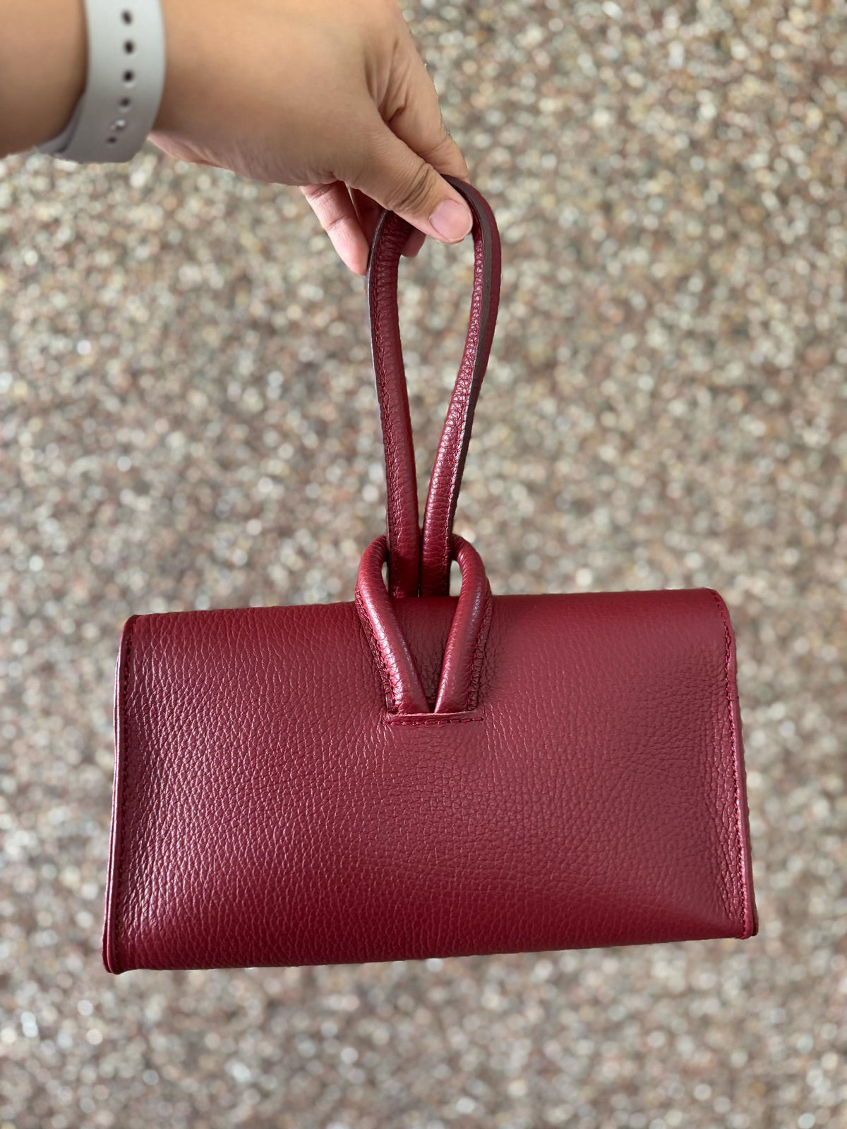 Leather Bag Paris- Burgundy