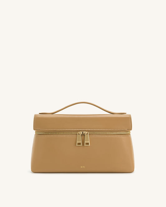 JW PEI Thea Faux Straw Top Handle Bag - Almond