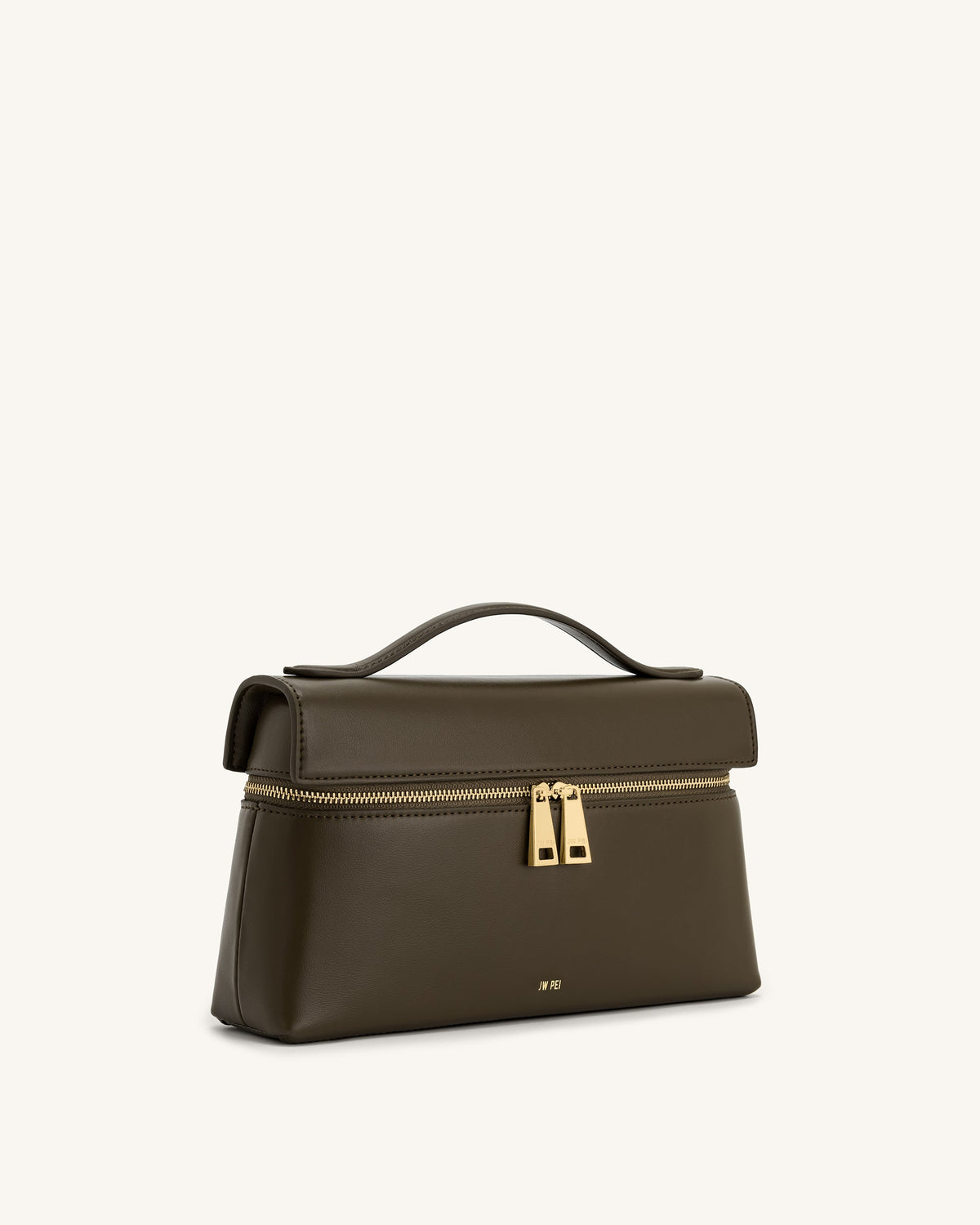 JW PEI Thea Faux Straw Top Handle Bag - Dark Olive