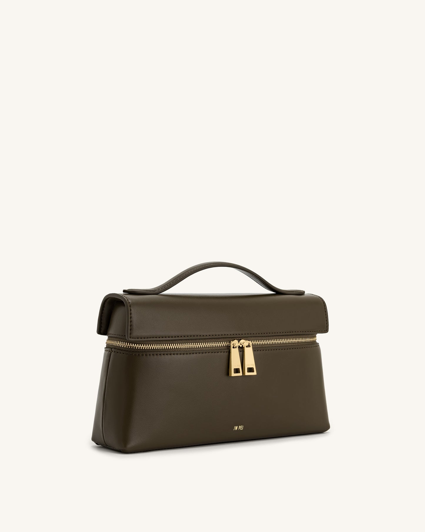JW PEI Thea Faux Straw Top Handle Bag - Dark Olive