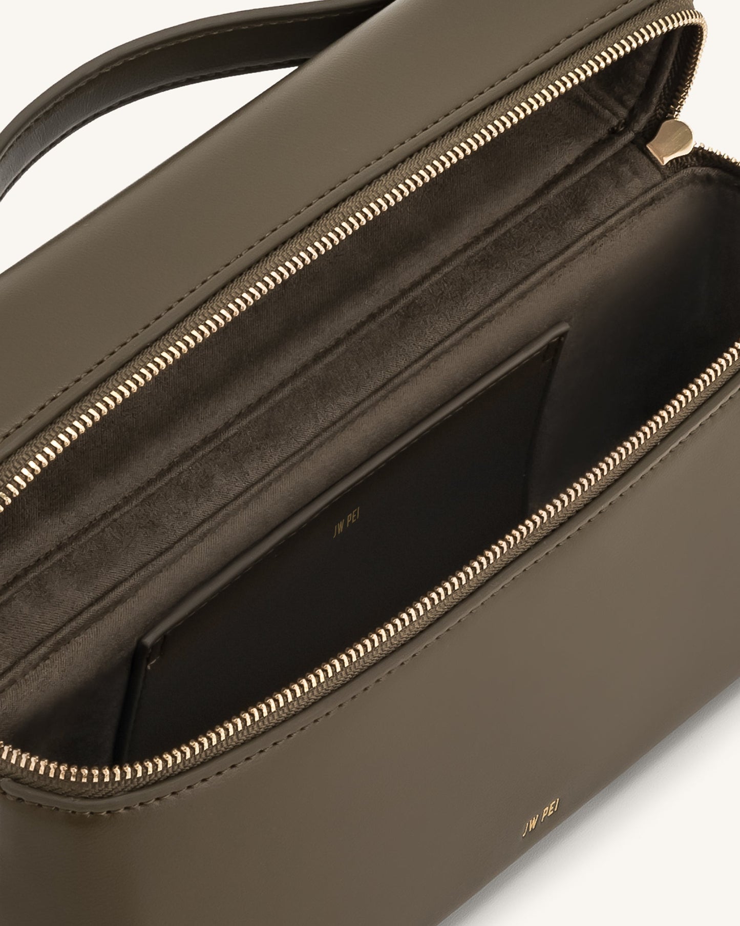 JW PEI Thea Faux Straw Top Handle Bag - Dark Olive