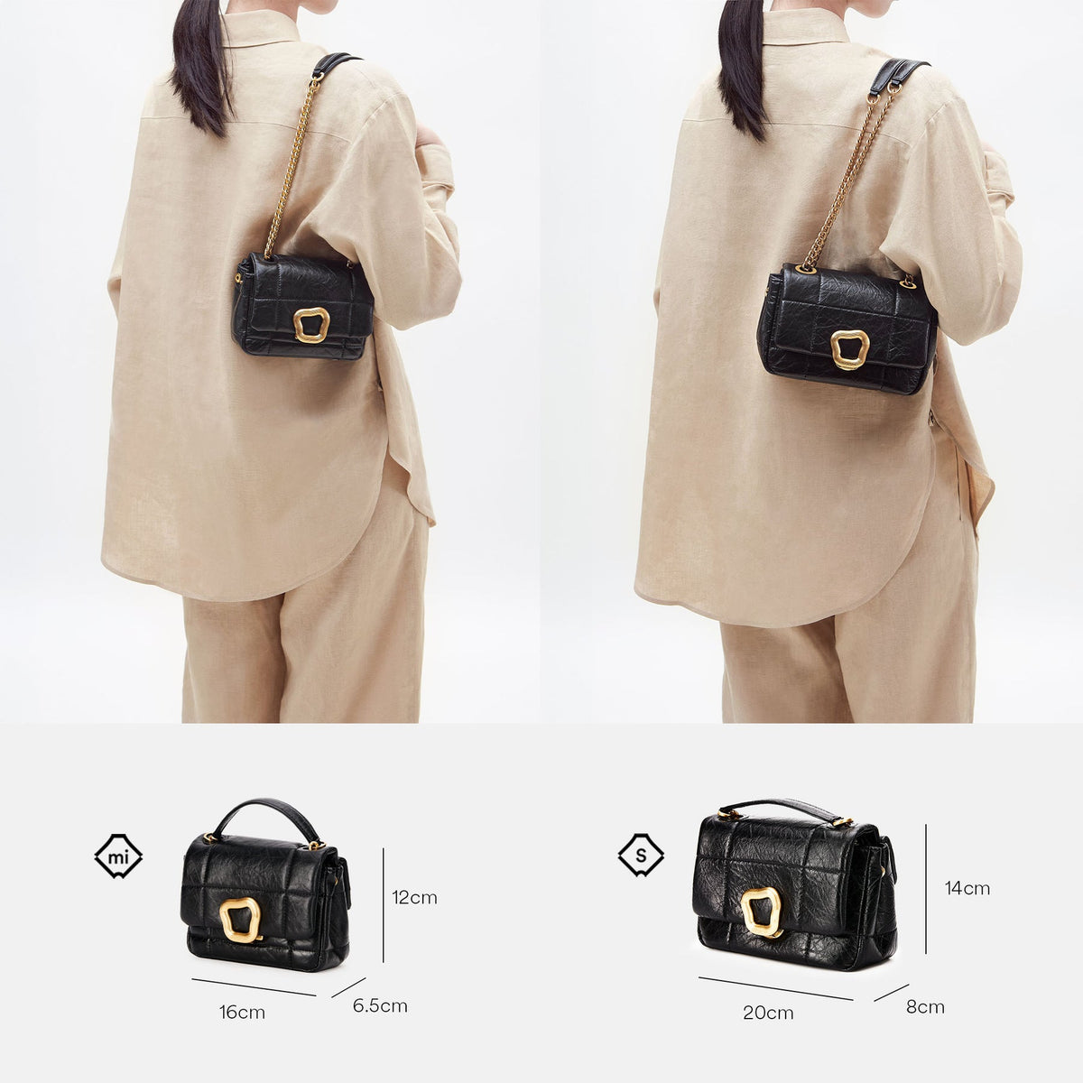 Small Chocolate Bag- Onyx