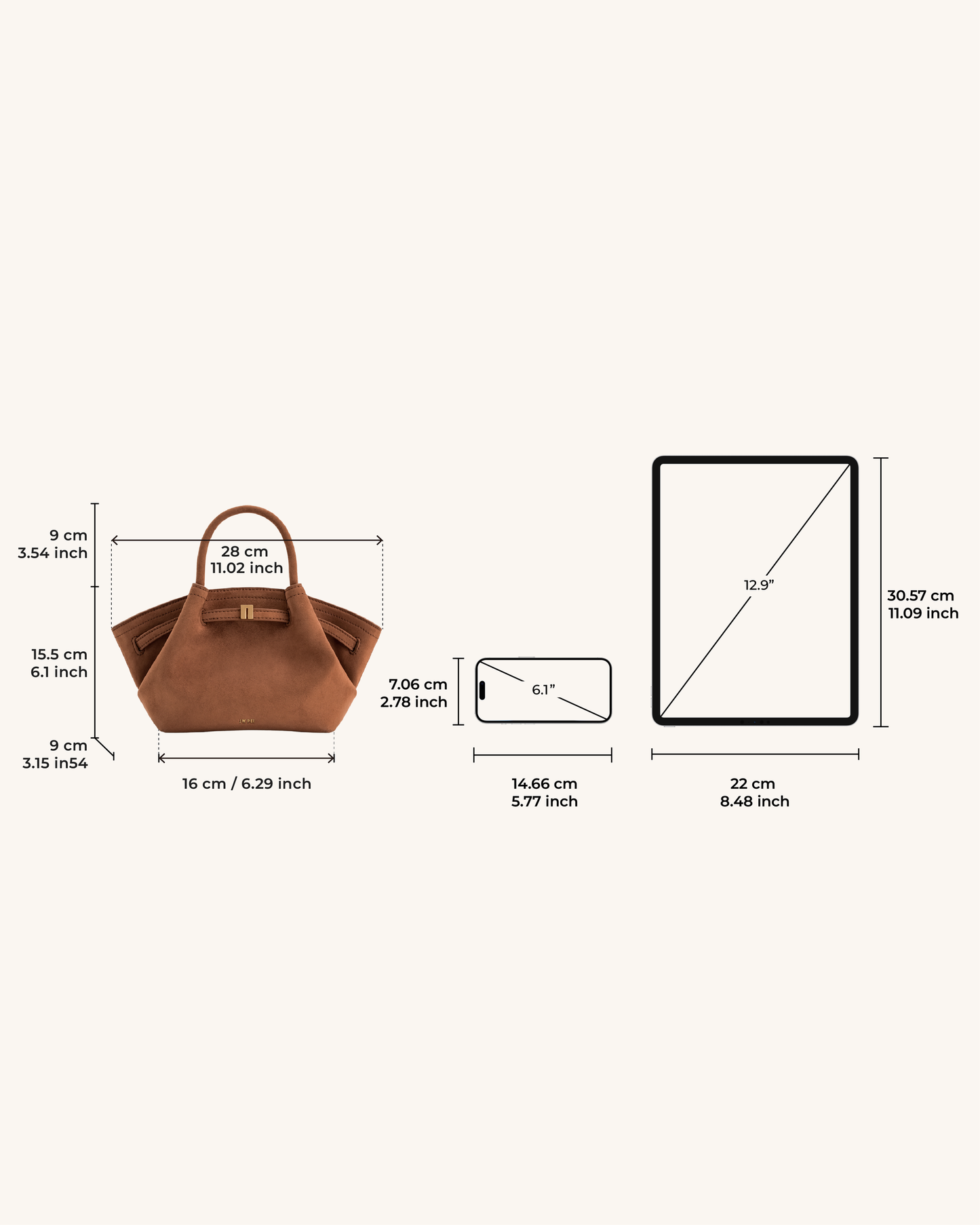 JW PEI Hana Mini Tote Bag - Brown