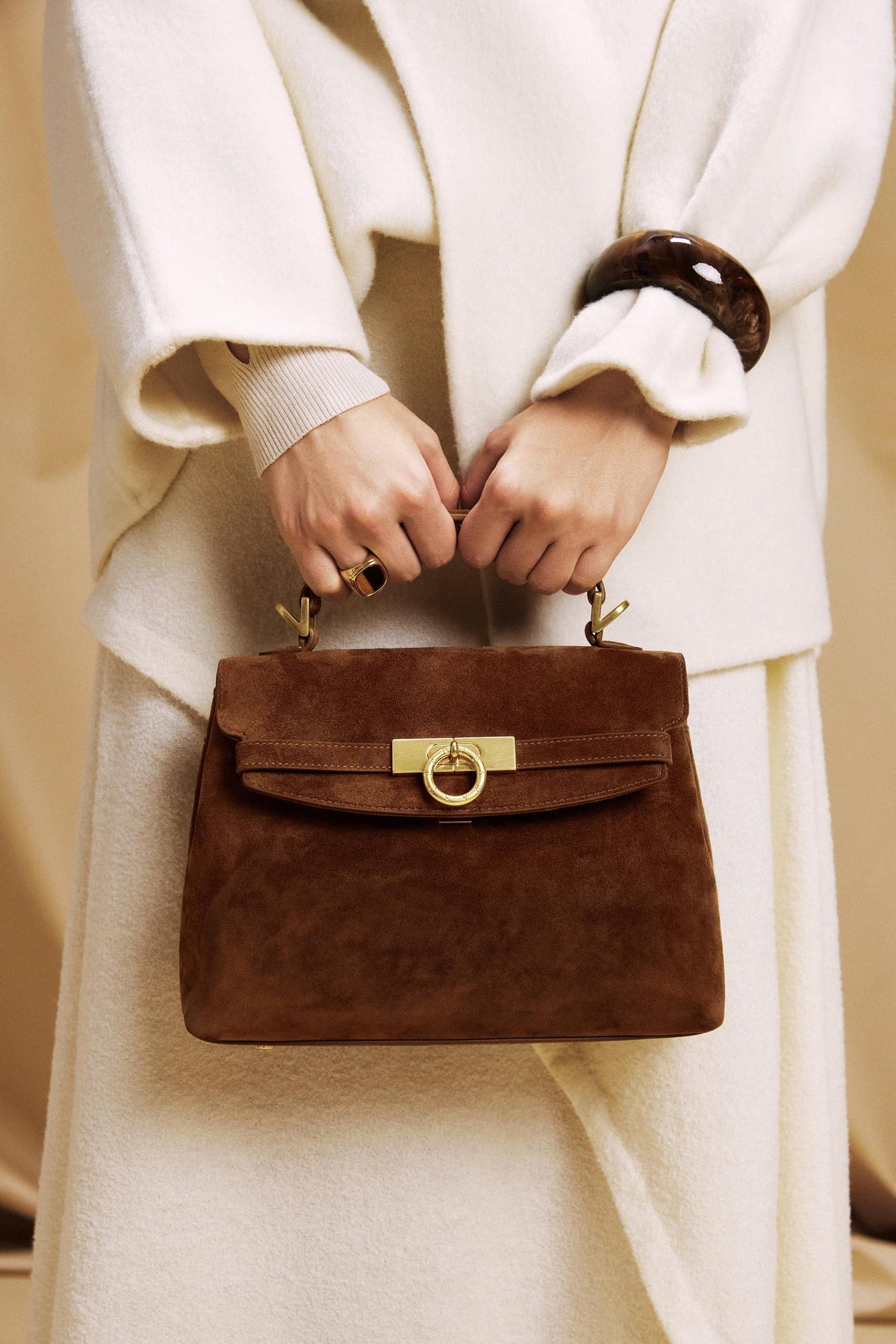Grace Soft Top Handle Bag - Brown Sundae